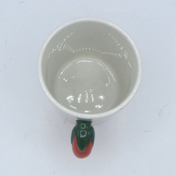 Too Hot To Handle Ceramic Mug With Chili Pepper Handle 16 Oz White & Red 4.5" X - Picture 3 of 6